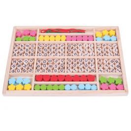 Bigjigs Toys Dřevěné hračky - Navlékací korálky Abeceda