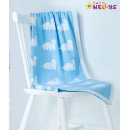 Baby Nellys Dečka z úpletu ® DINO - sv. modrá