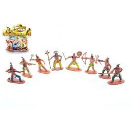 Teddies Indiáni s mapou sada plast 7cm v sáčku