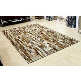 Tempo Kondela Luxusní koberec, kůže, typ patchworku, 141x200 cm, KOBEREC KOŽA typ5