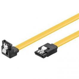 OEM PremiumCord, 0,3m SATA 3.0 datový kabel 1.5GBs / 3GBs / 6GBs, kov.západka, 90°