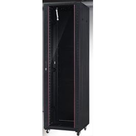 NetRack standing server cabinet 42U/800x800mm (glass door)-black FULLY ASSEMBLE