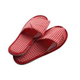 VETRO-PLUS Pantofle domácí káro dámské (26-28 cm) a pánské (29-32 cm), červené, hnědé, čern