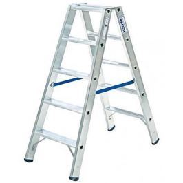KRAUSE Schůdky Stabilo, 2x5 schůdků, s platformou, skládací, hliník,