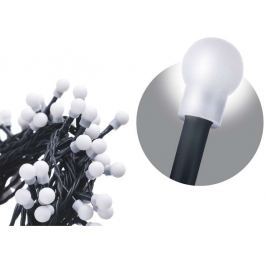 Emos 200 LED řetěz - kuličky, 20m, studená bílá, časovač