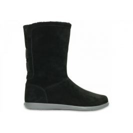 Crocs Kozačky Adela Foldover Fuzz Bootie, 36-37 (M4/W6), Mahogany/Khaki