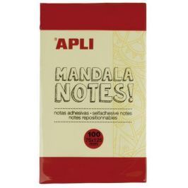 APLI Samolepicí bloček Mandala notes, s potiskem, 125x75 mm, 100 listů,