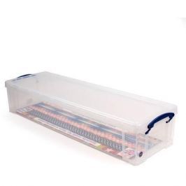 REALLY USEFUL Storage box, plastic, with lid, translucent, 22 litre,