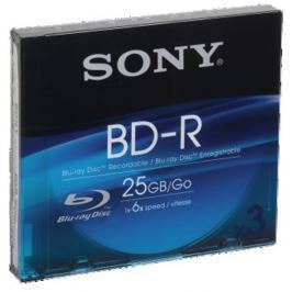 Sony Média BLU-RAY -R 25GB, 3 ks Recordable SLIM