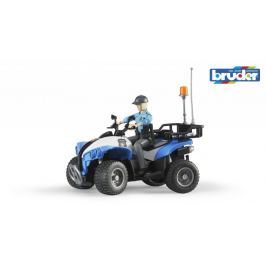 Bruder - modrá čtyřkolka policie s figurkou
