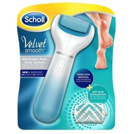 SCHOLL Elektrický pilník na chodidla Velvet Smooth s mořskými minerály (modrý)
