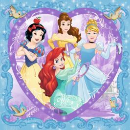 RAVENSBURGER Čtvercové puzzle Disney princezny 150 dílků