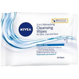 Nivea Osvěžující pleťové ubrousky 3v1 (Cleansing Wipes) 25 ks