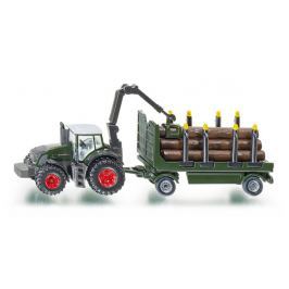 SIKU Farmer - traktor s lesním přívěsem 1:87