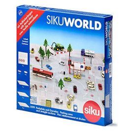 SIKU World 5599 Silnice s autobusovou zastávkou a parkovištěm