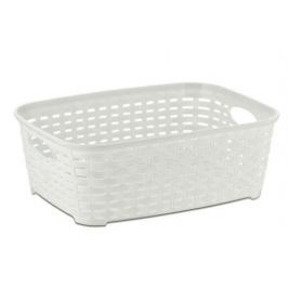 KELA Košík RIO plast bílá 25,5x18,5x9cm
