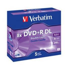 Verbatim Disk DVD+R DualLayer, 8,5GB, 8x jewel box, 5ks