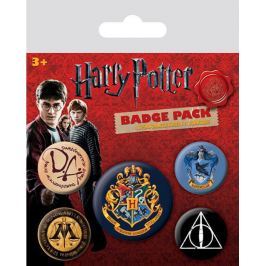 HARRY POTTER PLACKY/ODZNAKY/SET 5 KUSŮ
