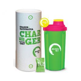 Čajová květina BIO Matcha tea Charger 15x2g + šejkr Černý šejkr R
