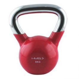 HMS KT 8 KG ČERVENÝ KETTLEBELL S CHROMOVANÝM ÚCHOPEM