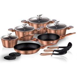 BERLINGERHAUS Sada nádobí s mramorovým povrchem 15 ks Copper Metallic Line