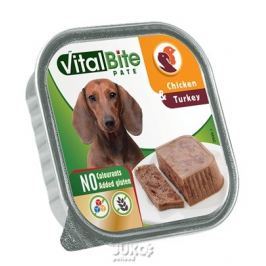 VitalBite vanička masové kousky v paté s kuřecím a krůtím 150g-13800, 10 ks