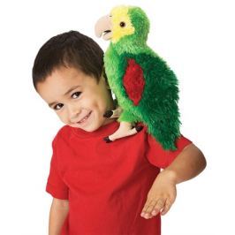 FOLKMANIS PUPPETS Plyšový Amazonský papoušek